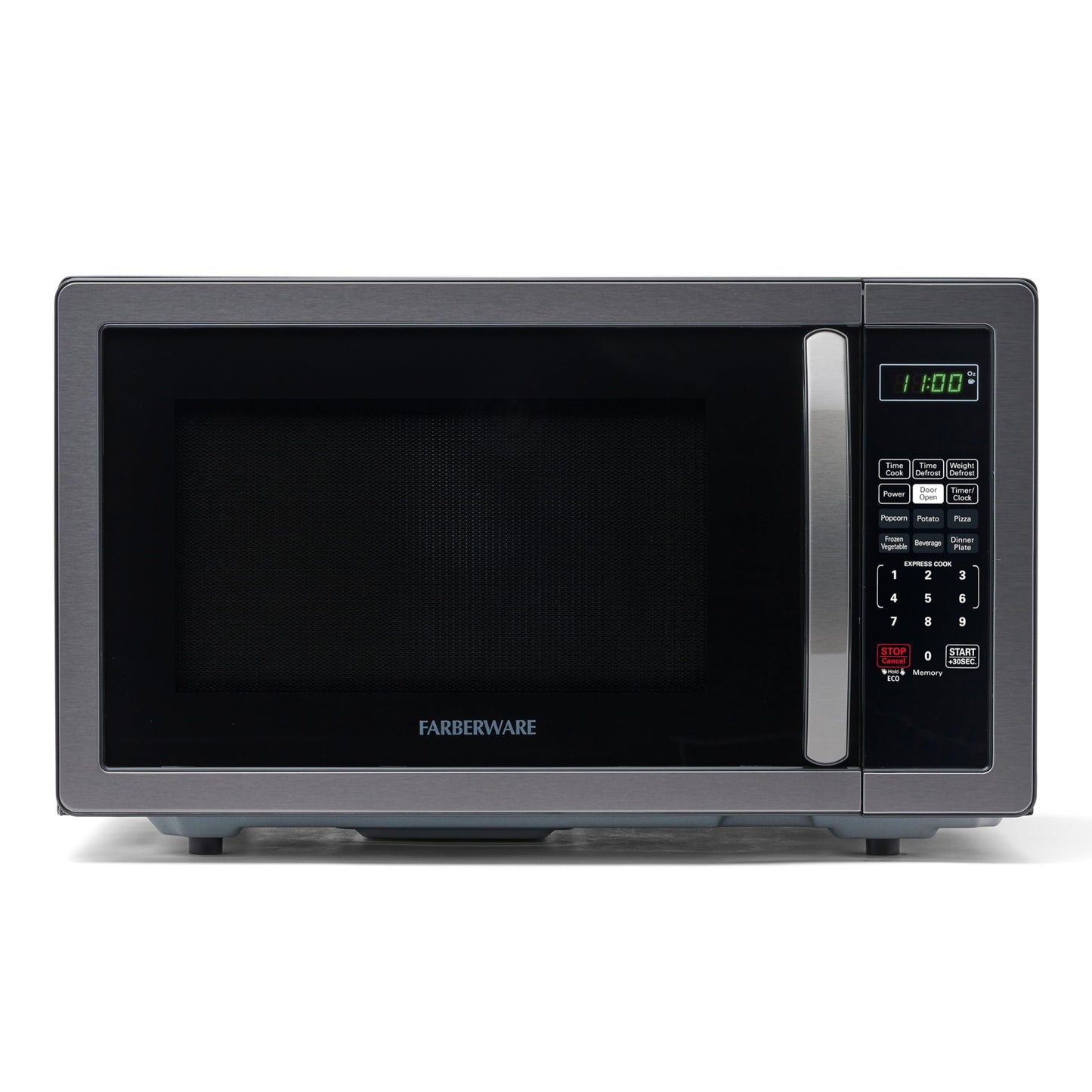 Farberware Countertop Microwave 700 Watts, 0.7 Cu. Ft. - Microwave Oven With LED Lighting and Child Lock - Perfect for Apartments and Dorms - Easy Clean Stainless Steel