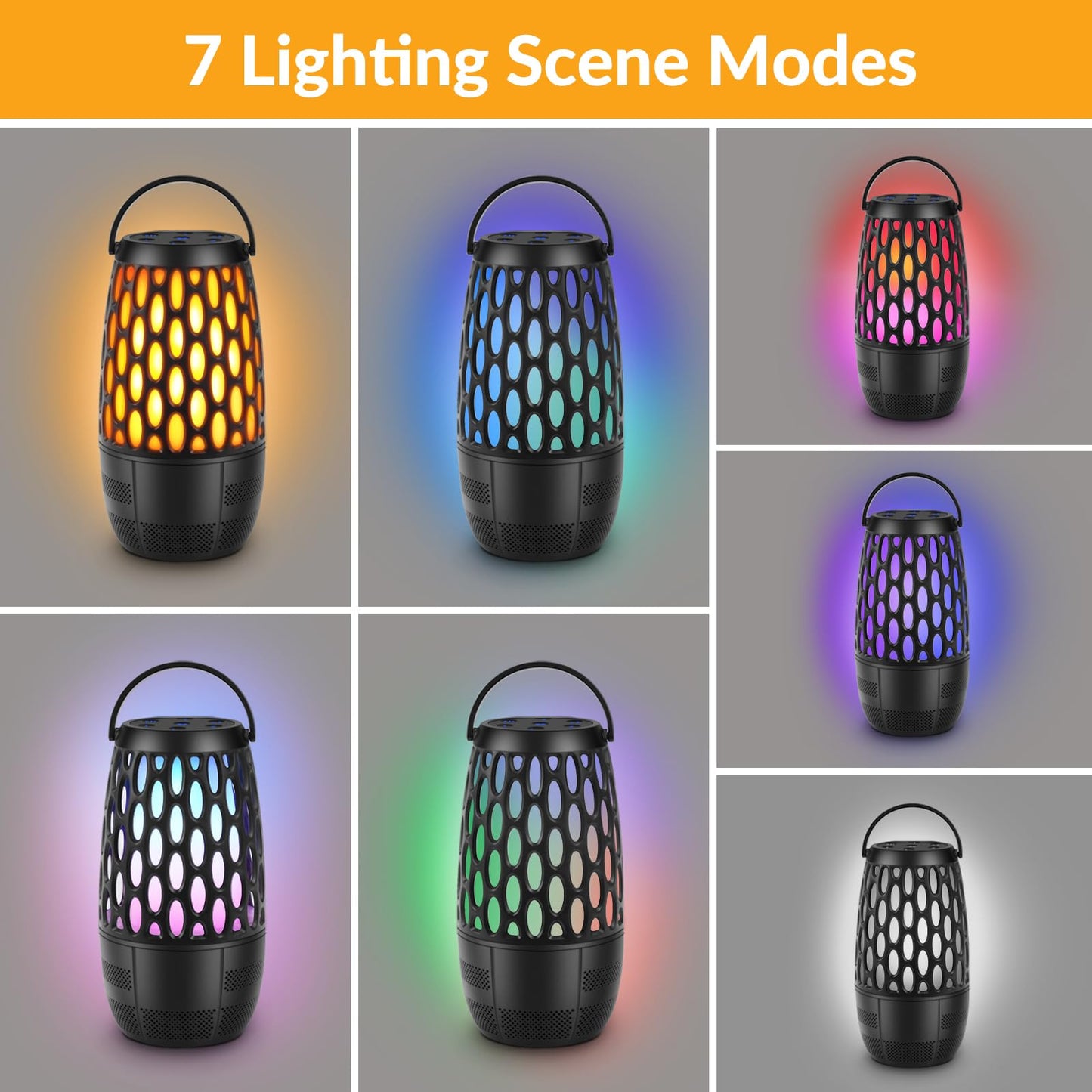 Outdoor Speakers with Lights, Mens Gifts for Birthday,Portable Bluetooth Speaker,HD Stereo Sound,Multi-Sync up to 100 Speakers Auto-Pairing IPX7 Waterproof for Patio/Pool/Camping Cool Gadgets 2 Pack