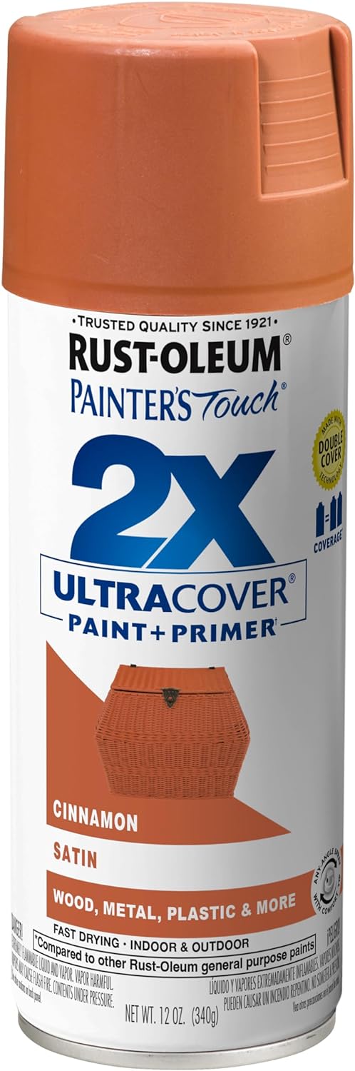 Rust-Oleum 331182 Painter's Touch 2X Ultra Cover Spray Paint, 12 oz, Ultra Matte Black