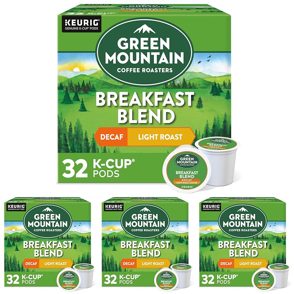 Green Mountain Coffee Roasters Breakfast Blend Single-Serve Keurig K-Cup Pods, Light Roast Coffee, 96 Count
