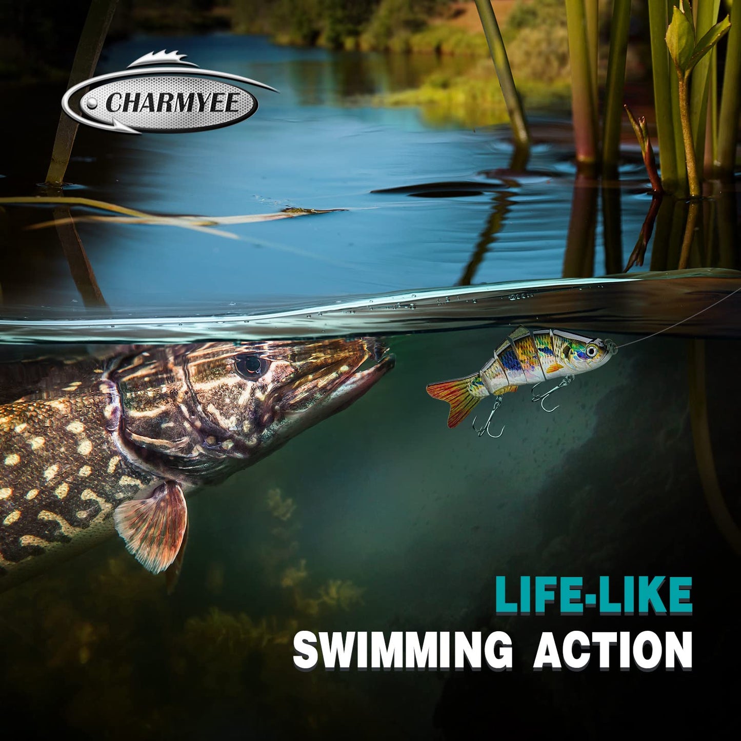Bass Fishing Lure for Freshwater and Saltwater Lifelike Fishing Lures Multi Jointed Swimbait for Bass Trout Crappie Walleye Pike Fishing Gifts for Men