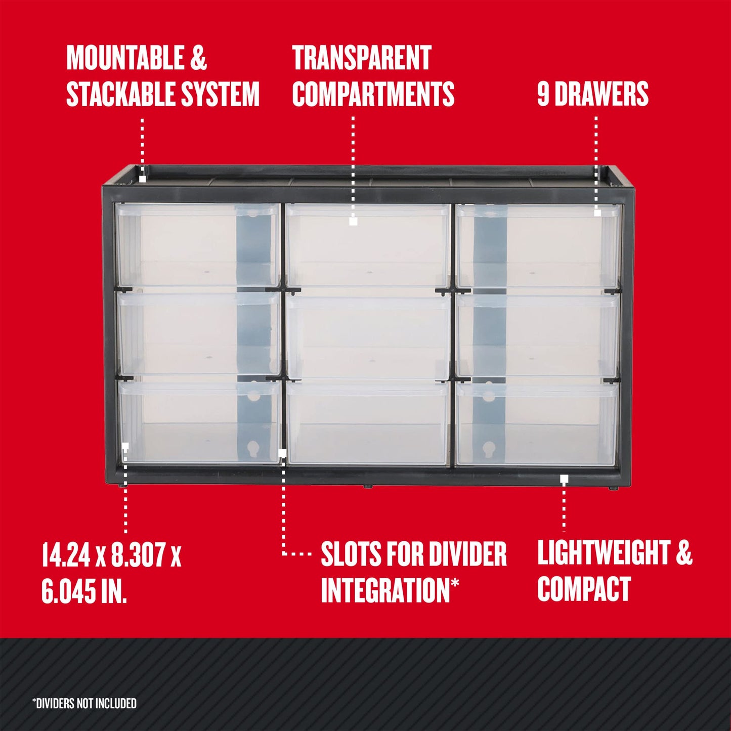 CRAFTSMAN Storage Organizer, 30 Small Drawer Modular Storage System, Easily Stackable (CMST40730)