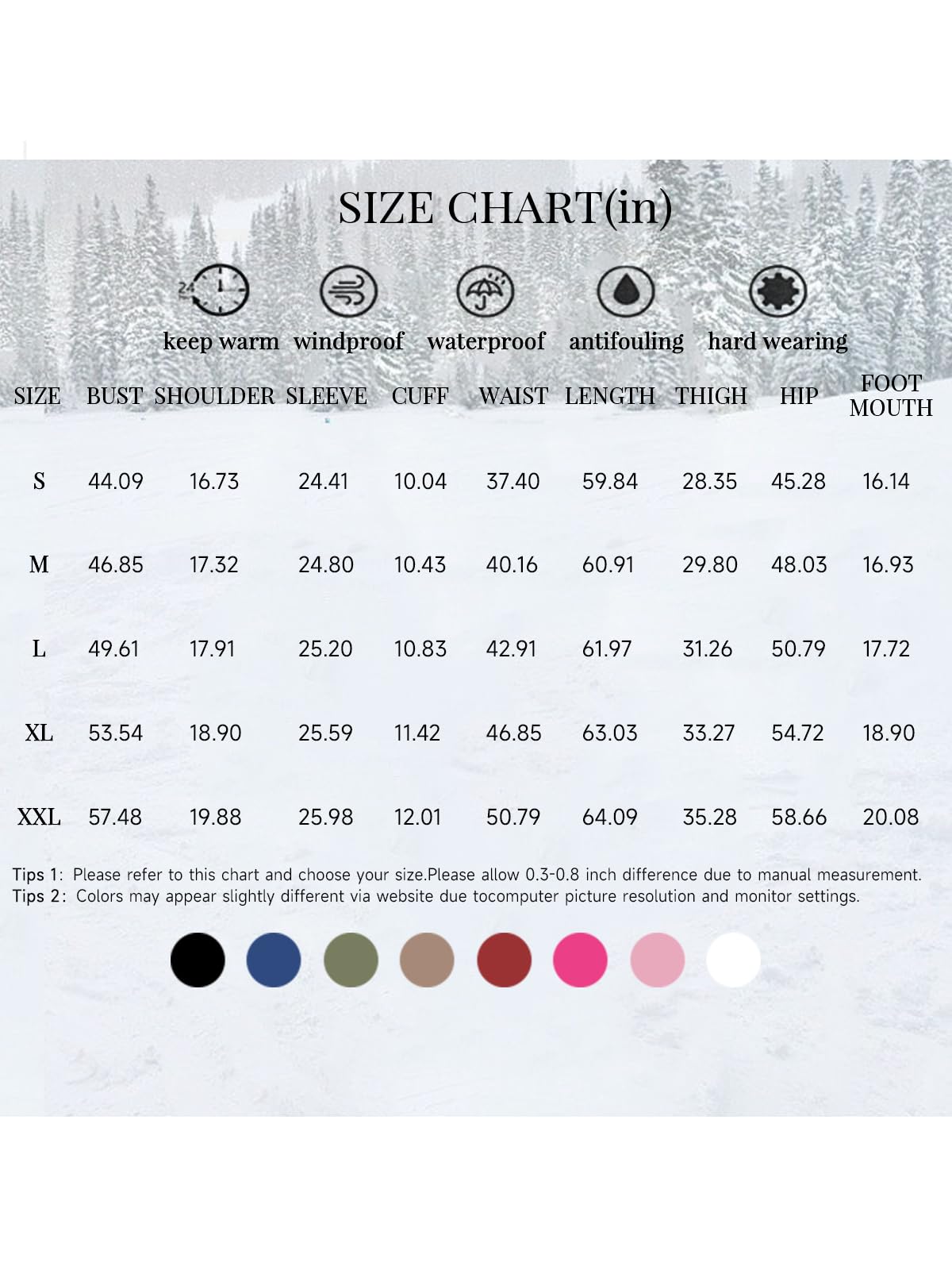 Yousify Womens Winter Onesies Ski Jumpsuits Outdoor Sports Waterproof Snowsuit Removable Fur Collar Coat Jumpsuit