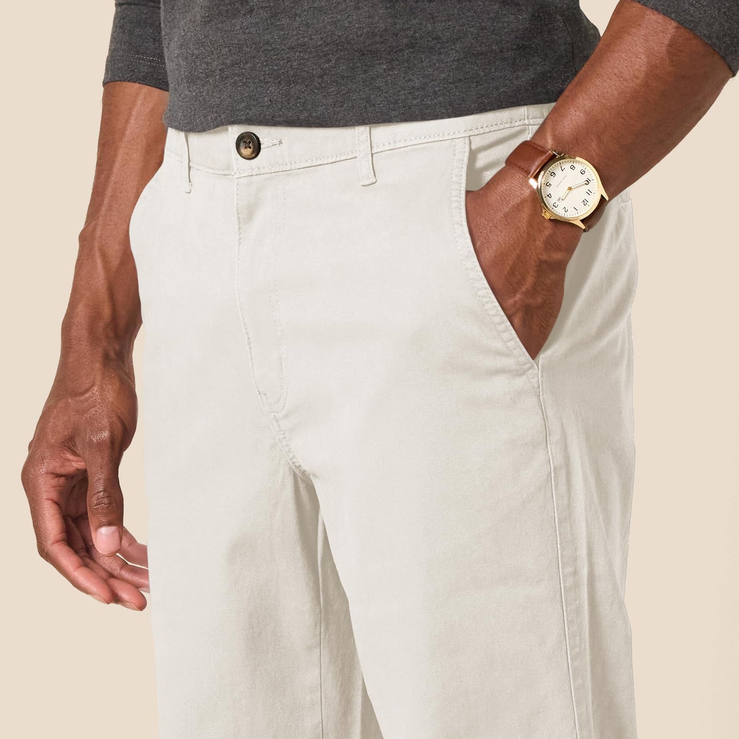 Amazon Essentials Men's Straight-Fit Washed Cotton Chino Jogger Pant