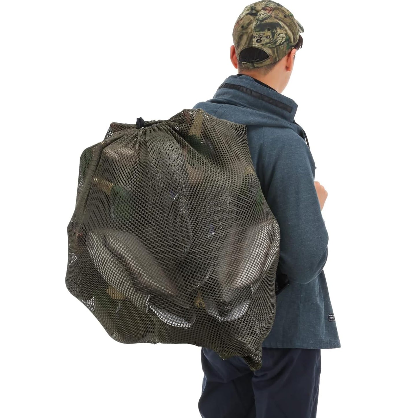 Duck Decoy Bag 30"x32" Mesh Decoy Bag for Goose, Turkey Waterfowl, Light Weight with Adjustable Comfort Shoulder Straps