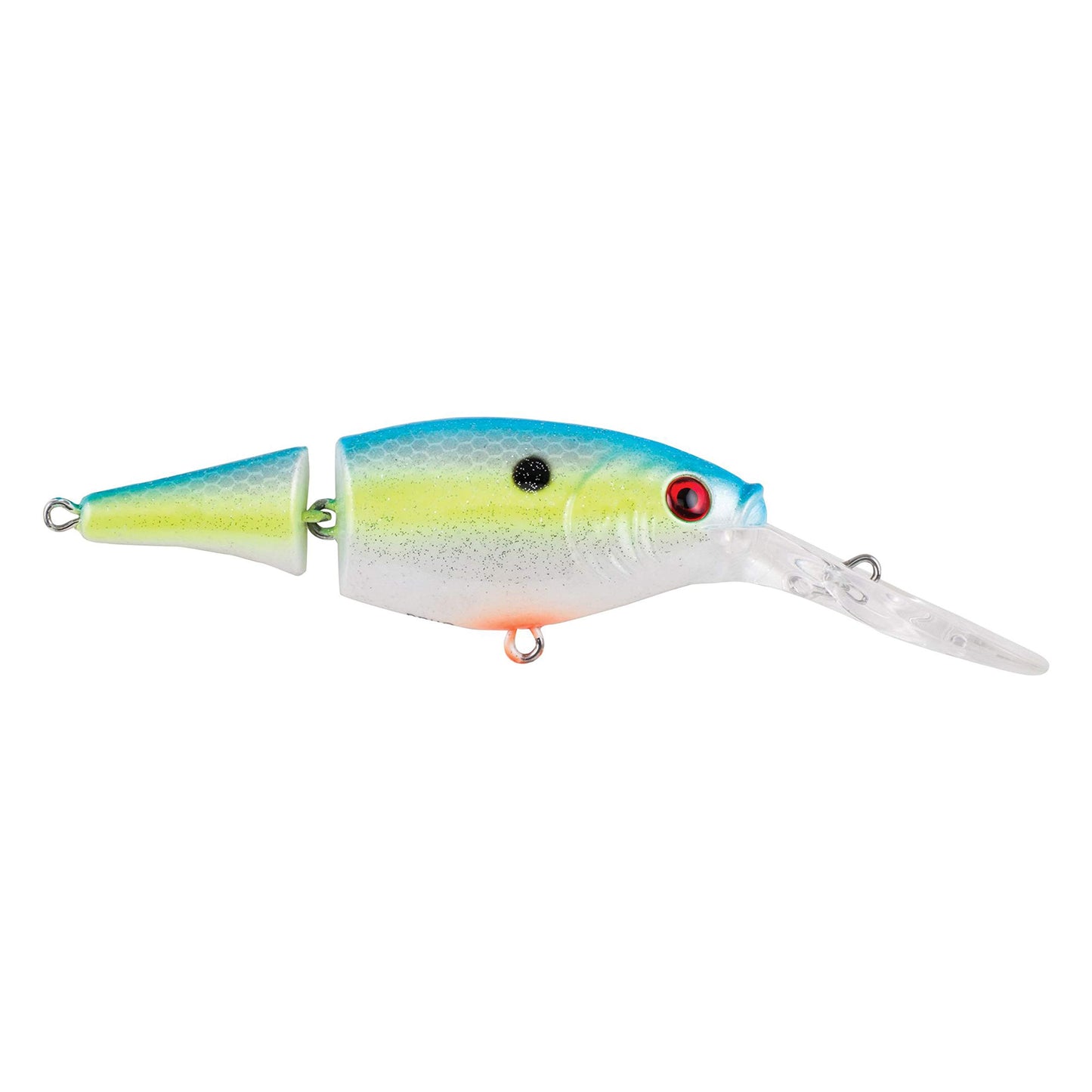 Berkley Flicker Shad Jointed Crankbait, 2 Pack, Red Tiger, 1/3 oz, 2 3/4in, 7'-9' Dive Depth