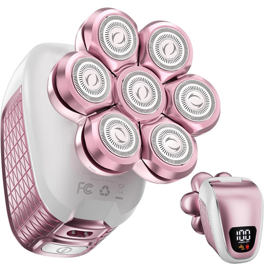 Wyklaus Electric Razors for Women Legs: 5-in-1 Rechargeable Body Shaver - Waterproof Wet Dry Hair Remover - Trimmer for Lady Face Underarms Public Men