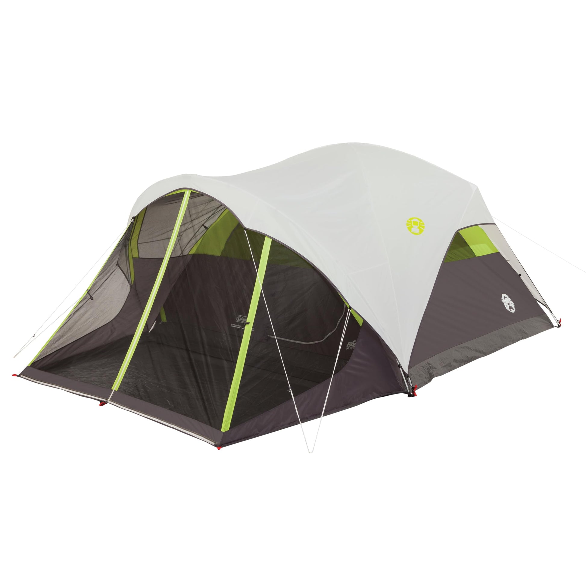 6-Person Steel Creek Fast Pitch Dome Camping Tent with Screen Room, Green