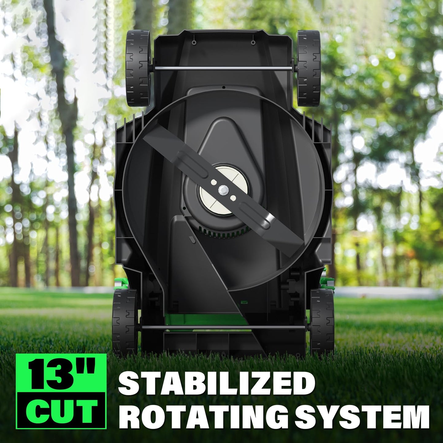 SOYUS Electric Lawn Mower Corded, 13 Inch 10-Amp Lawn Mowers with 8 Gallon Collection Bag, 3-Position Cutting Height Adjustment for Yard and Farm
