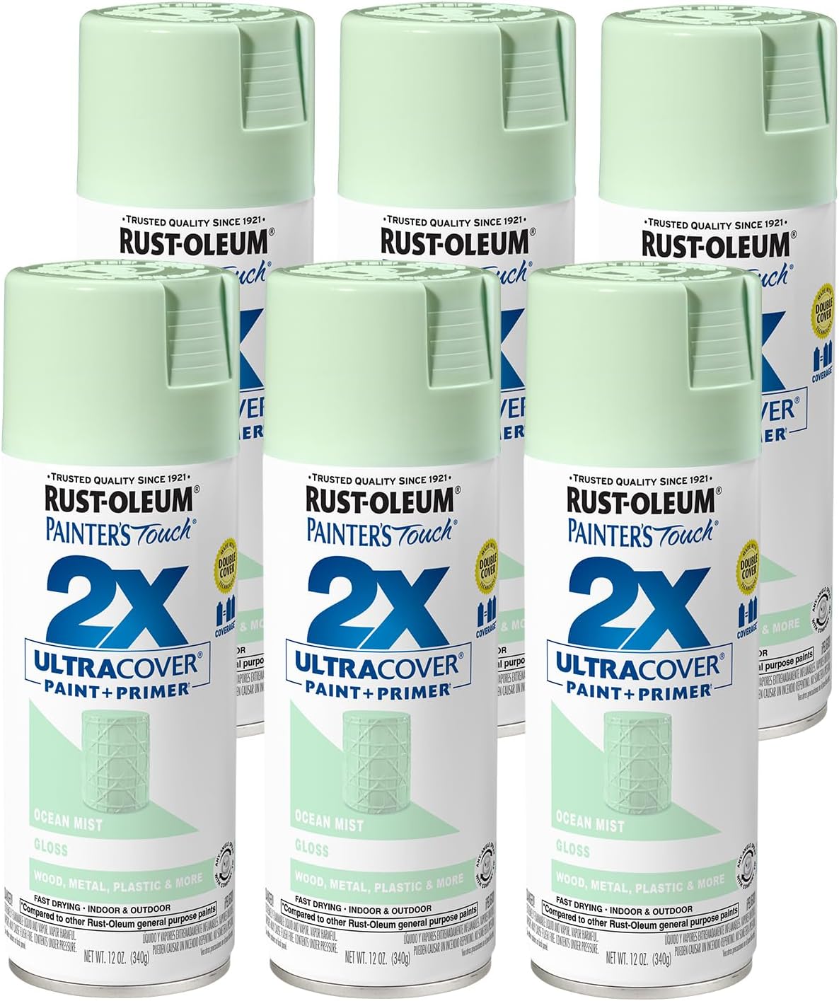 Rust-Oleum 331182 Painter's Touch 2X Ultra Cover Spray Paint, 12 oz, Ultra Matte Black