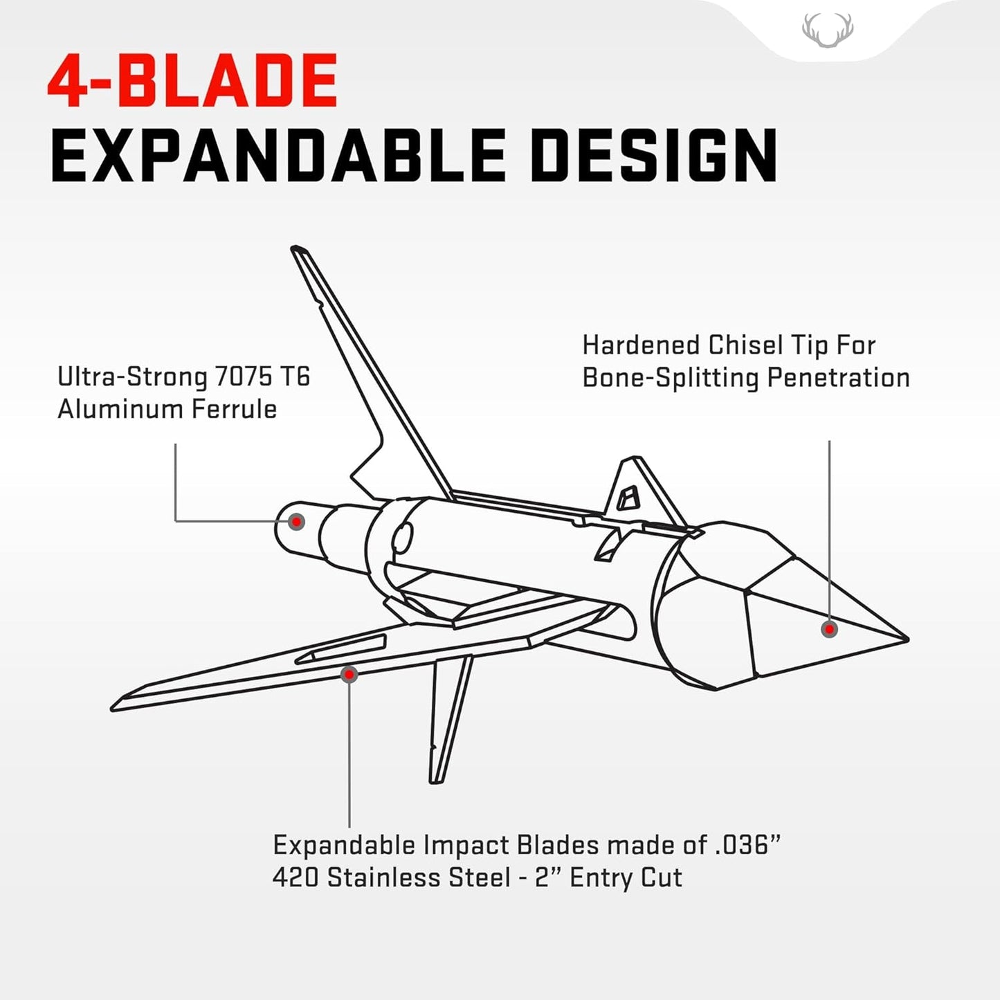 TenPoint Nemesis Broadhead - Pack of 3-100-Grain, Four-Blade, Expandable Design