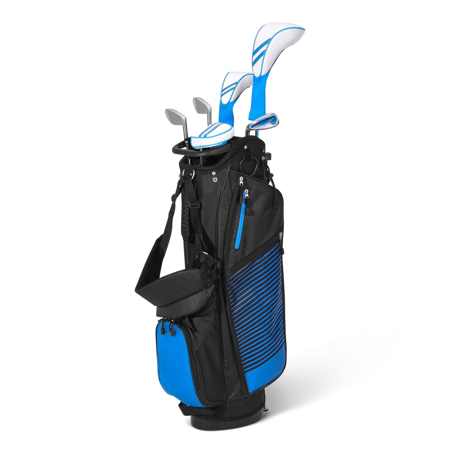 Amazon Basics Golf Club Set, 6- Piece with Stand Bag, Oversized Clubface, Low Center of Gravity