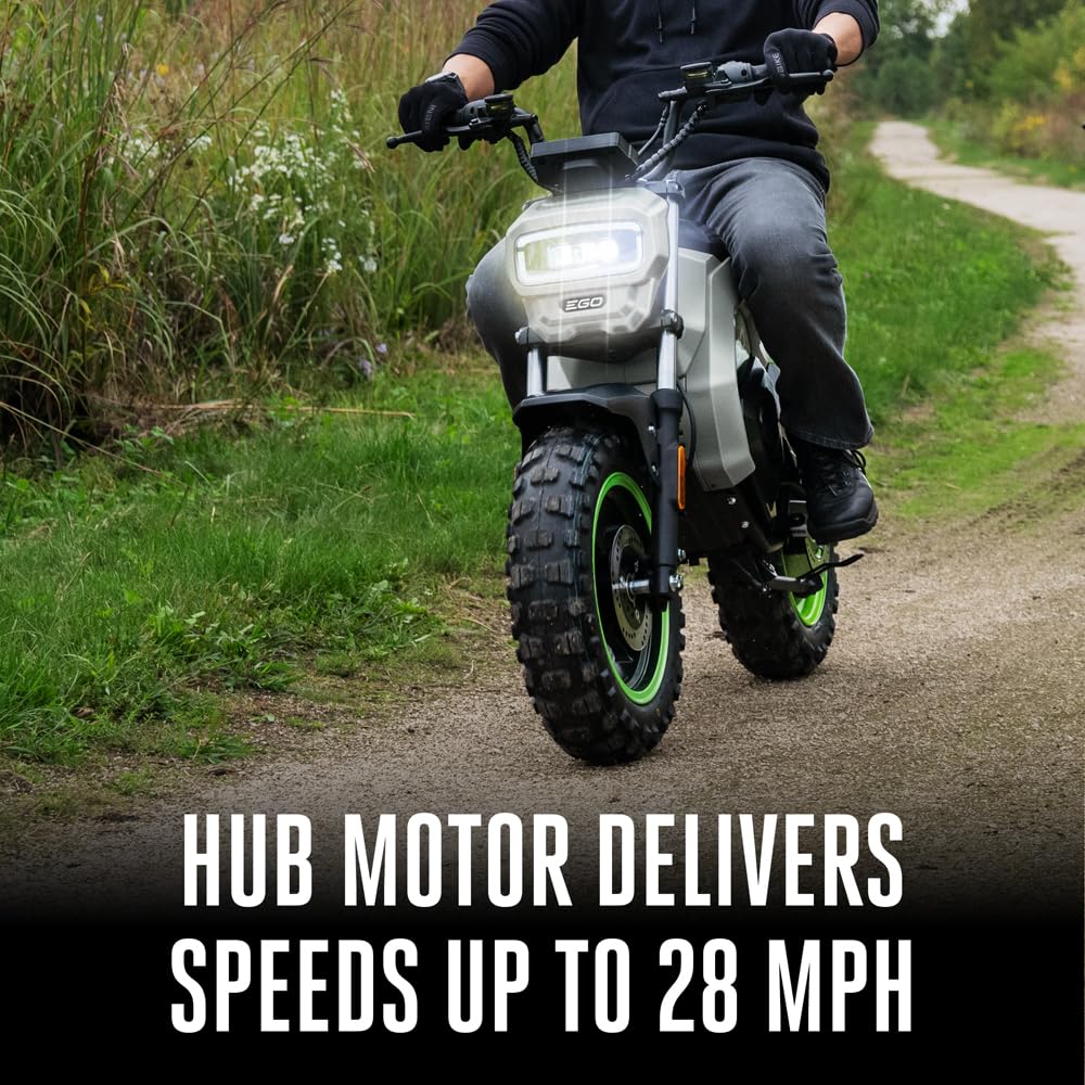 EGO POWER+ Battery Powered Electric Mini Bike, 28 MPH, Includes (2) 56V 7.5Ah Batteries and Charger - MB1005-2