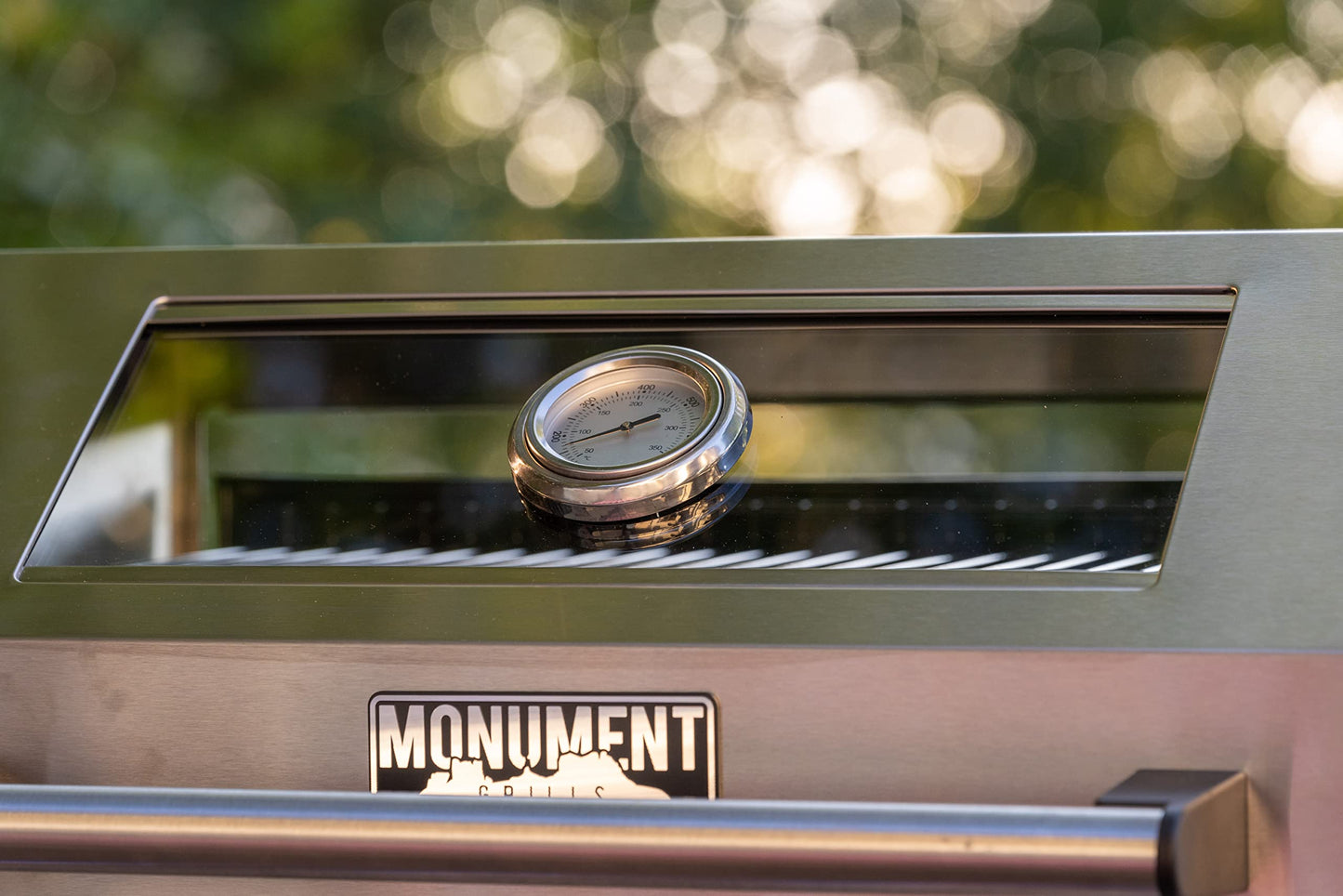 Monument Grills Larger 4-Burner Propane Gas Grills bbq Stainless Steel Heavy-Duty Cabinet Style with Knob Controls Side Burner, Outdoor Use, Mesa 400m