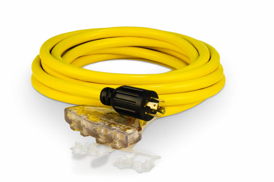Champion Power Equipment 25-Foot 30-Amp 125/250-Volt Fan-Style Generator Extension Cord (L14-30P to four 5-20R)