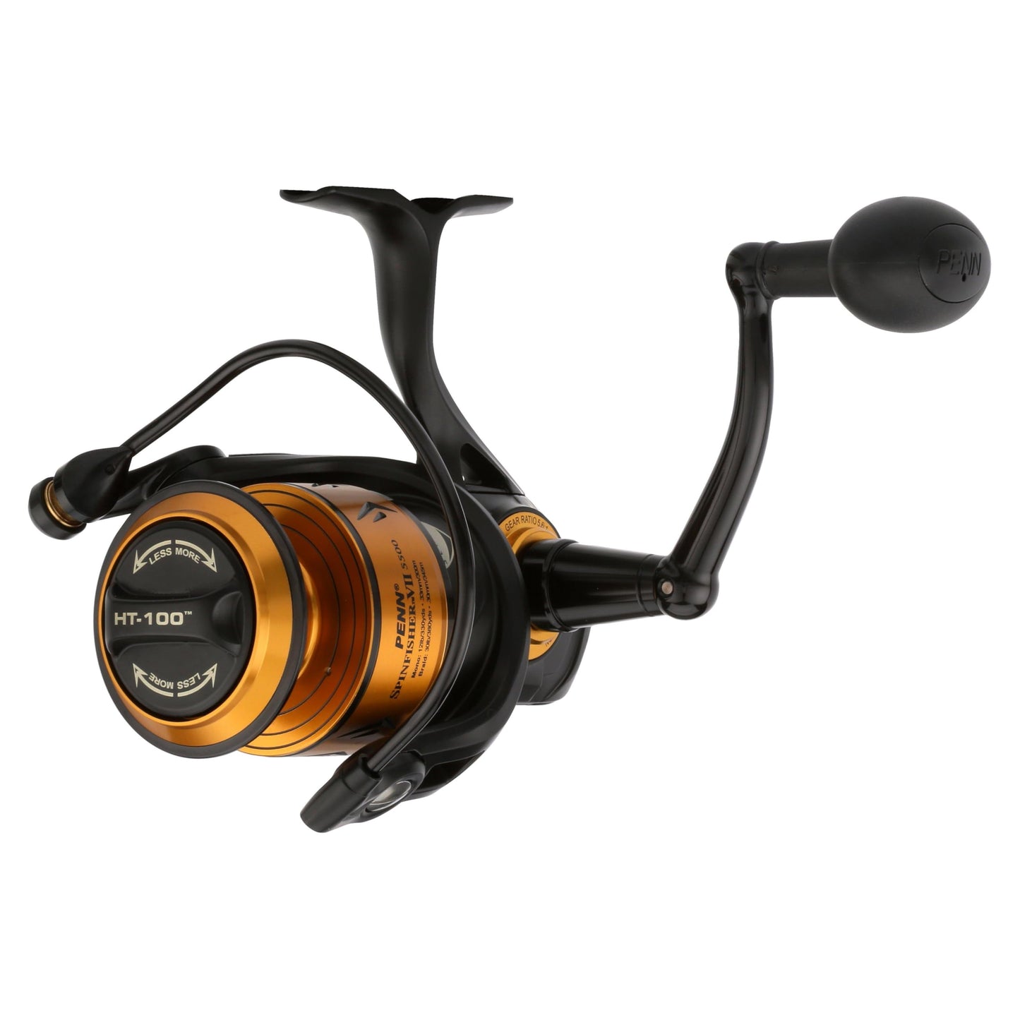 PENN Spinfisher VII 7500 Saltwater Spinning Reel, Right/Left Handle Position, IPX5 Seal, HT-100 Front Drag, Superline Spool, Precise CNC Gear Technology