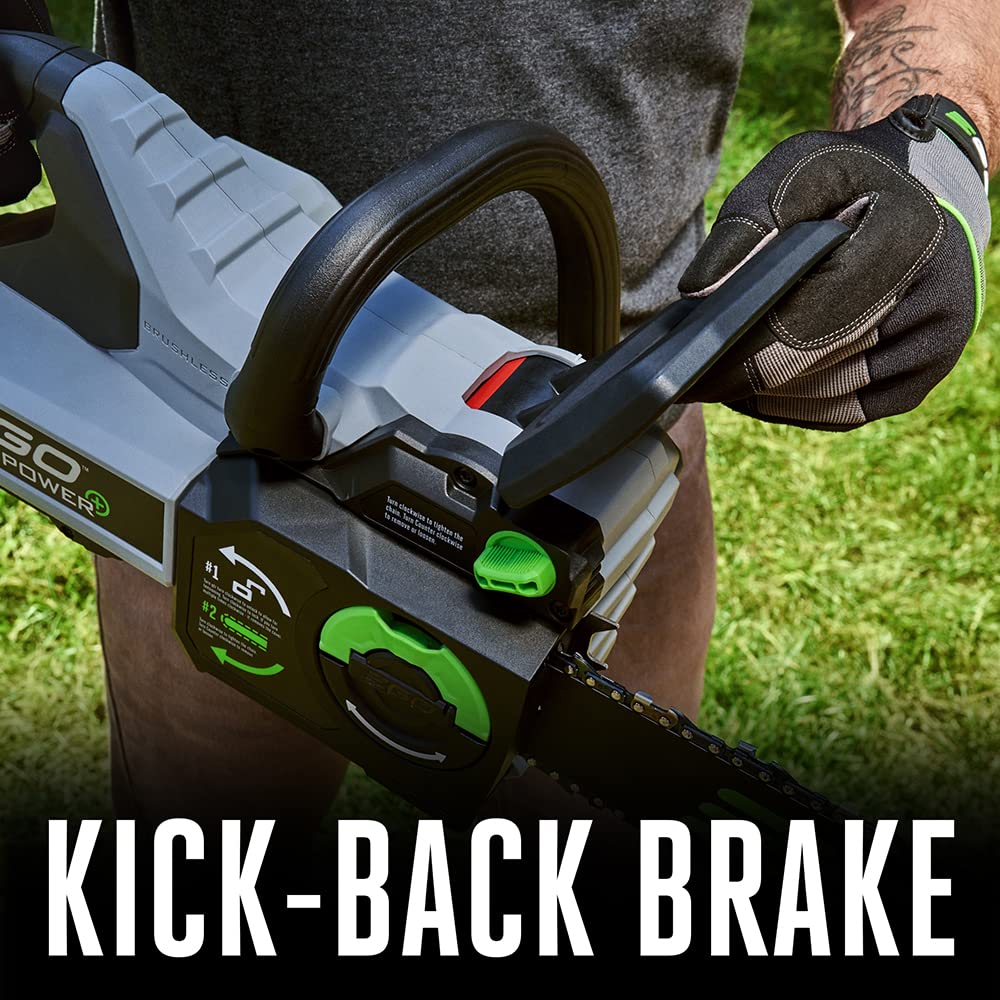 EGO POWER+ Chain Saw, 16” Battery Powered Chainsaw, Electric Cordless, Includes 56V 4.0Ah Battery and Charger – CS1613