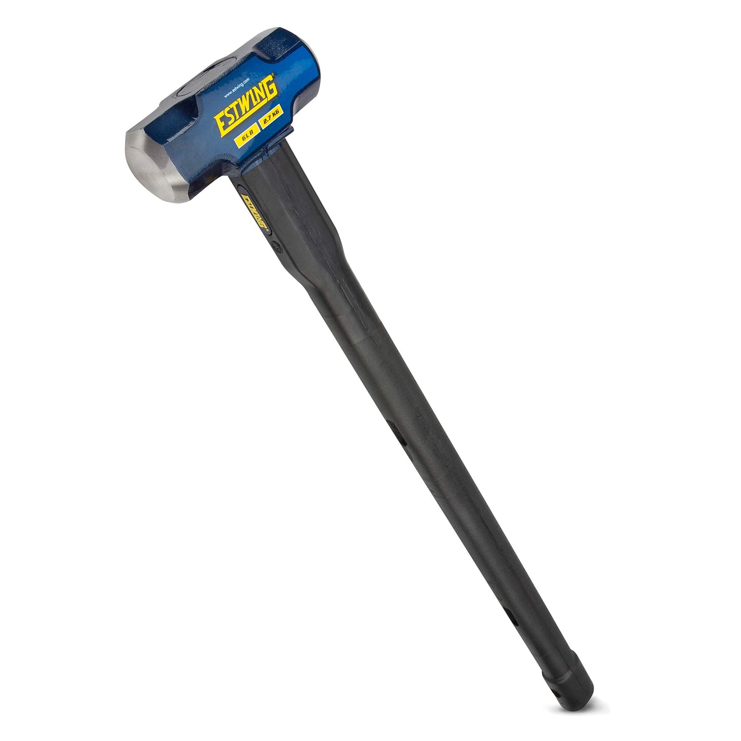 Estwing 16-Pound Hard Face Sledge Hammer for Demolition/Stake Driving, 50-55 HRC, 36-Inch Fiberglass Handle, Overstrike Protection, Textured Grip