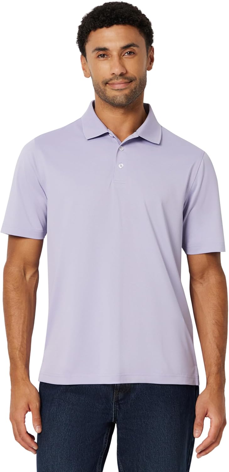 Amazon Essentials Men's Golf Polo Shirt, Quick Dry, Short Sleeve