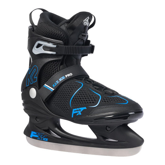 K2 F.I.T. Ice Pro Mens Ice Skates - Black/Blue / 10.5