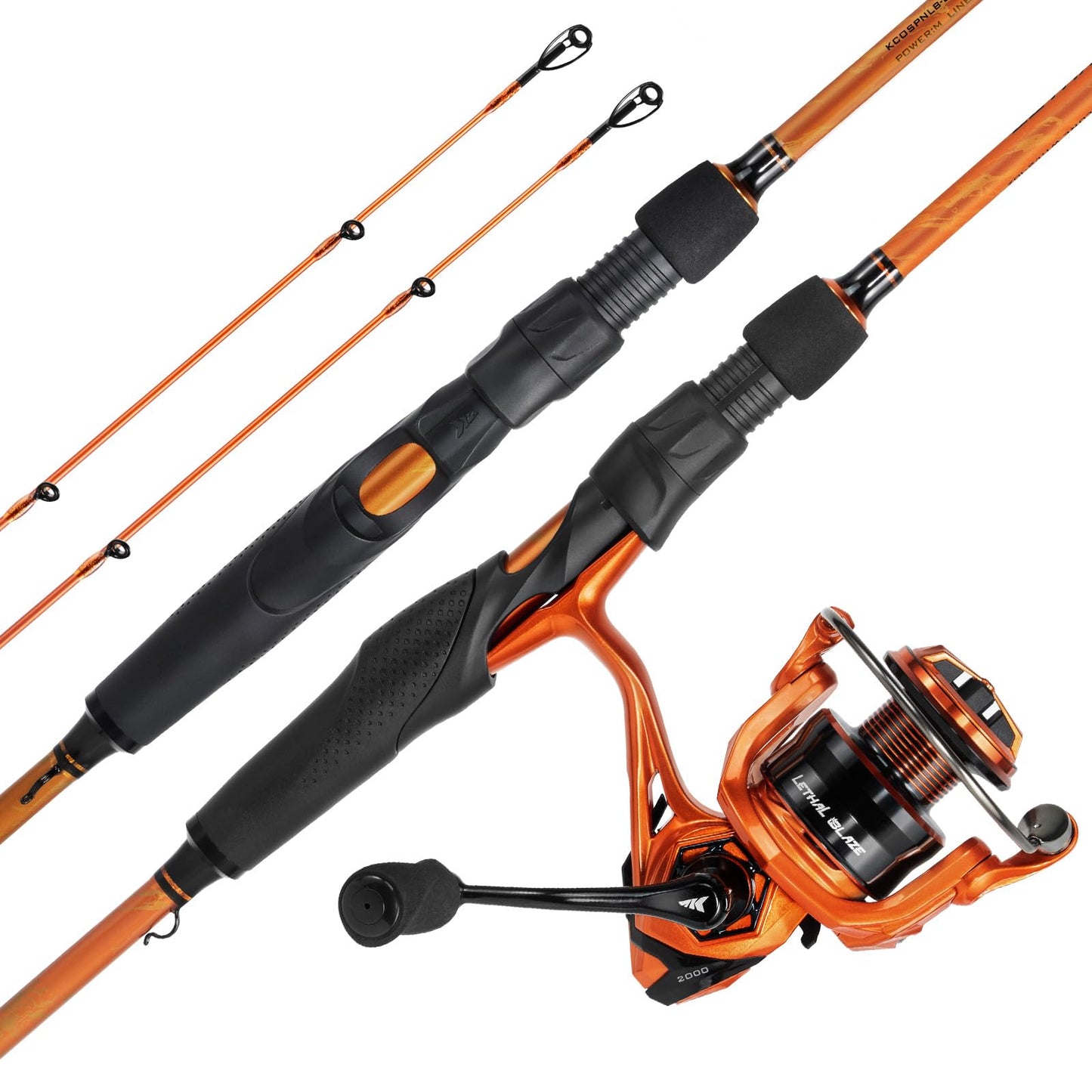 KastKing Lethal Blaze Twin-tip Spinning Combo-6'8" Medium-2000 Reel