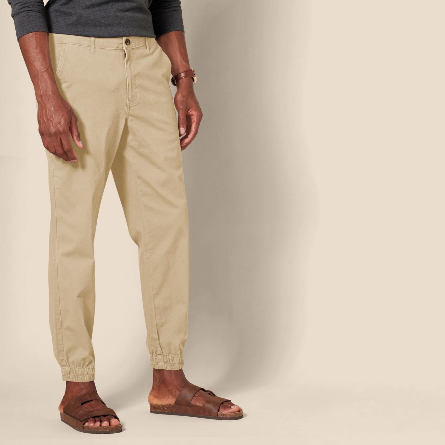 Amazon Essentials Men's Straight-Fit Washed Cotton Chino Jogger Pant