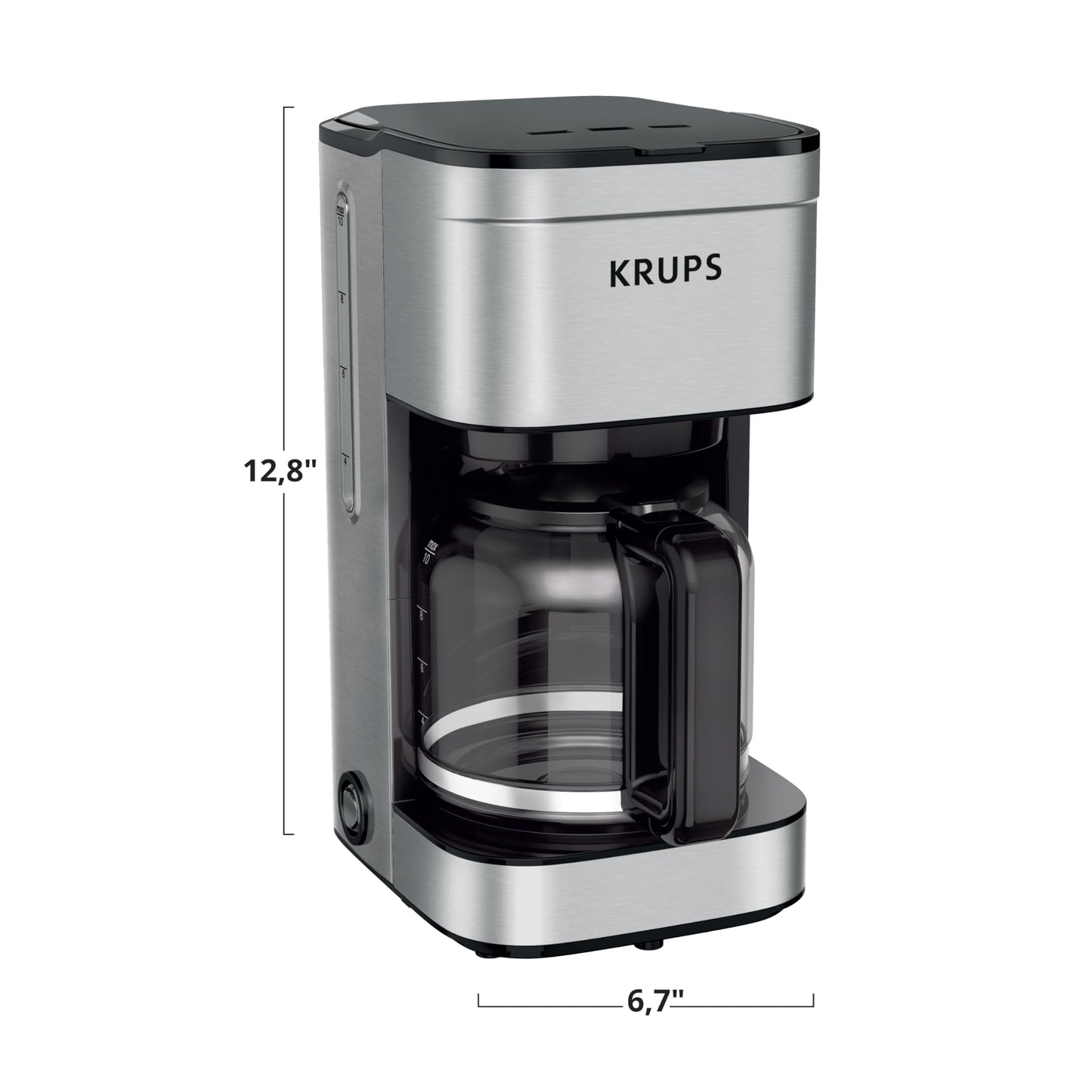KRUPS Newer Model Drip Coffee Maker, 10-Cup, Silver