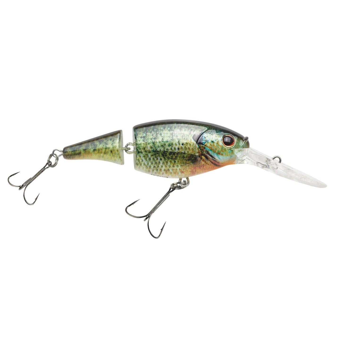 Berkley Flicker Shad Jointed Crankbait, 2 Pack, Red Tiger, 1/3 oz, 2 3/4in, 7'-9' Dive Depth