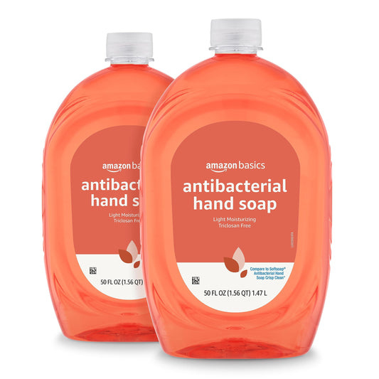 Amazon Basics Liquid Hand Soap Refill, Light Moisturizing, Triclosan-Free, Dermatologist-Tested, pH Balanced, Citrus, 50 Fl Oz (Pack of 2) (Previously Solimo)