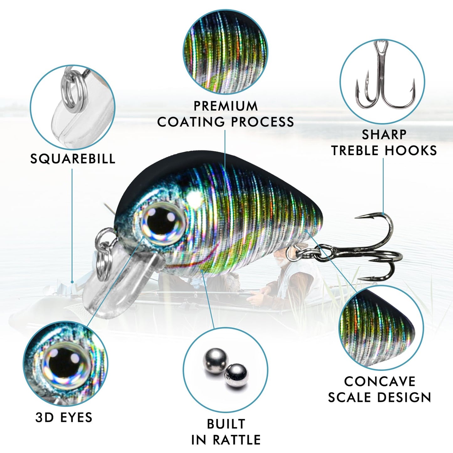 TRUSCEND Swimmax for Saltwater and Freshwater, Realistic Fishing Lures for Bass Trout Crappie Walleye Pike Bluegill Salmon, Swimbait for Bass Fishing, Amazing Fishing Gear Gifts for Family Fishing