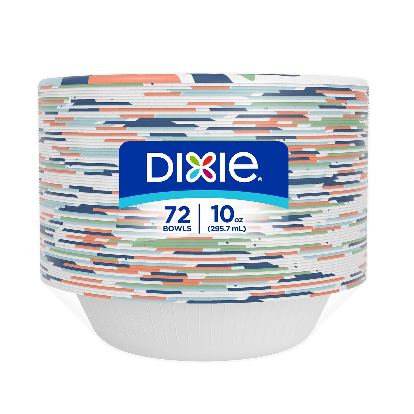 Dixie Small Paper Bowls, 10 Oz, 36 Count (Pack of 8), Microwave-Safe, Soak-Proof, Disposable Bowls Great For Snacks, Dessert, And Light Lunch Meals