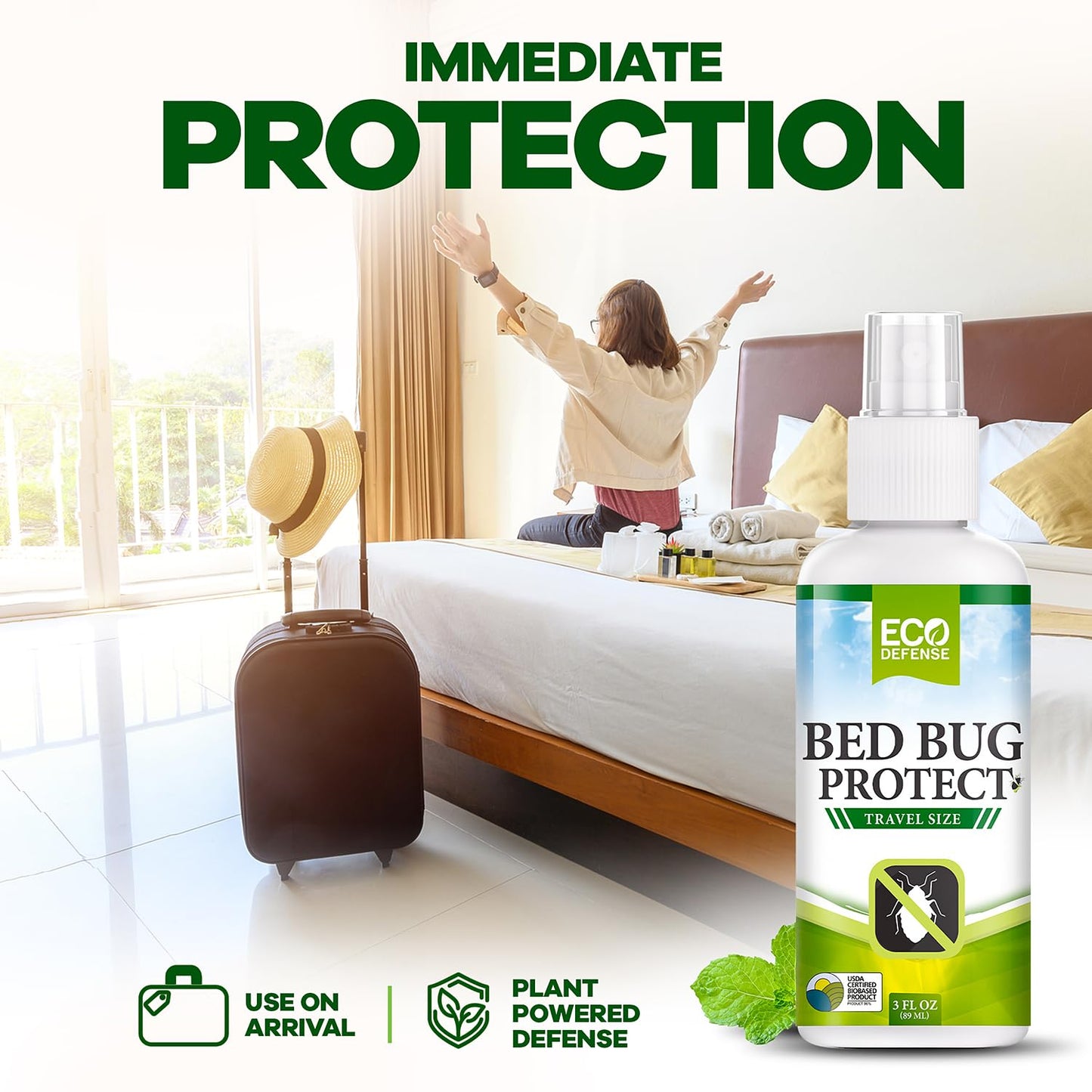 Eco Defense Bed Bug Killer - Bed Bug Spray & Dust Mite Spray - Natural Treatment - 16 oz