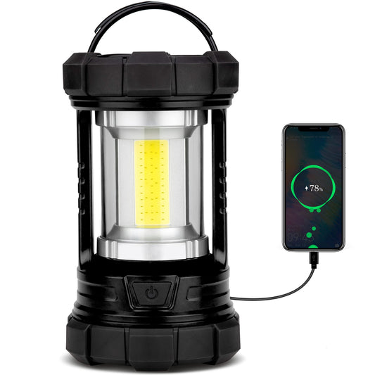 Rechargeable Camping Lantern, 3000LM 5 Light Modes Camping Light 4400 Capacity Phone Charger LED Impact-Resistant Flashlight Lantern Portable Waterproof Hurricane Lanterns for Emergency(Pale Green)