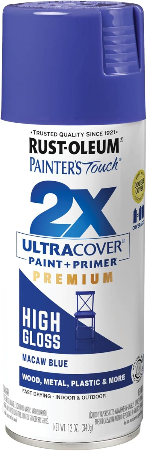 Rust-Oleum 331182 Painter's Touch 2X Ultra Cover Spray Paint, 12 oz, Ultra Matte Black