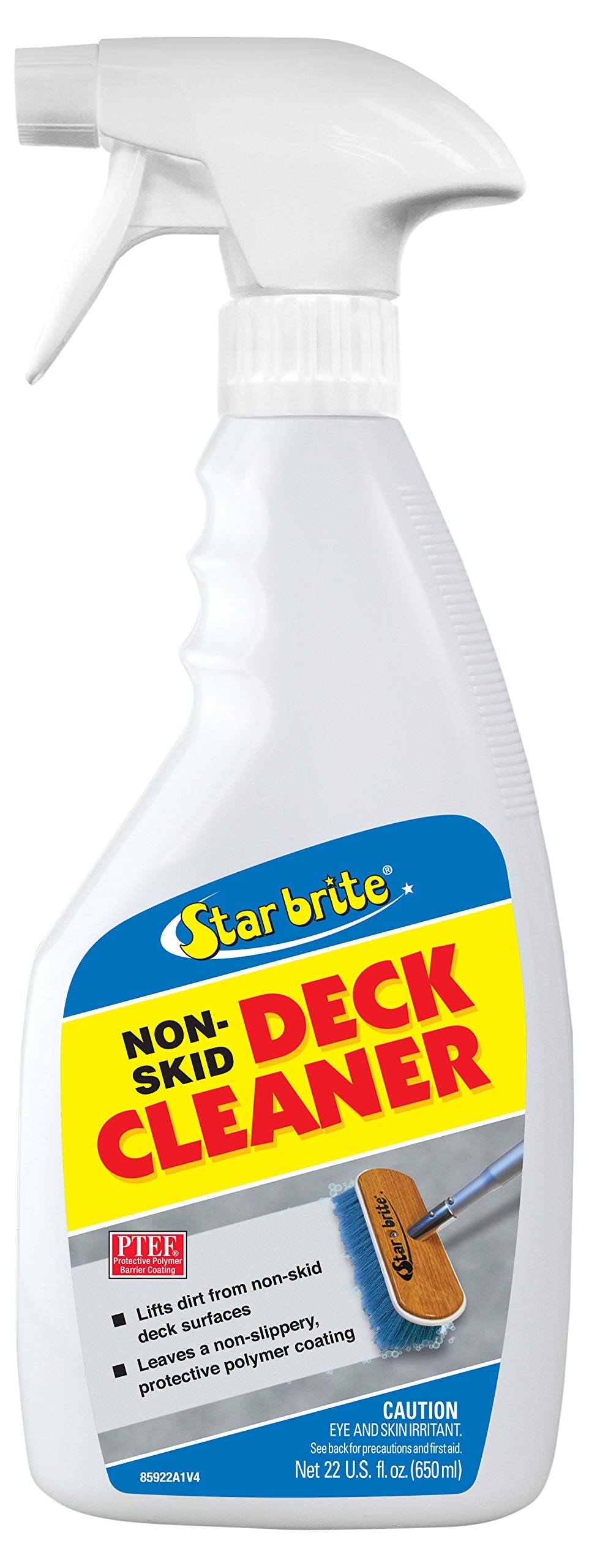 STAR BRITE Non-Skid Deck Cleaner & Protectant Ultimate Boat Deck Wash - Protects Against Future Stains & UV - Ideal for Fiberglass, Vinyl, Plastic, Painted & Metal Surfaces