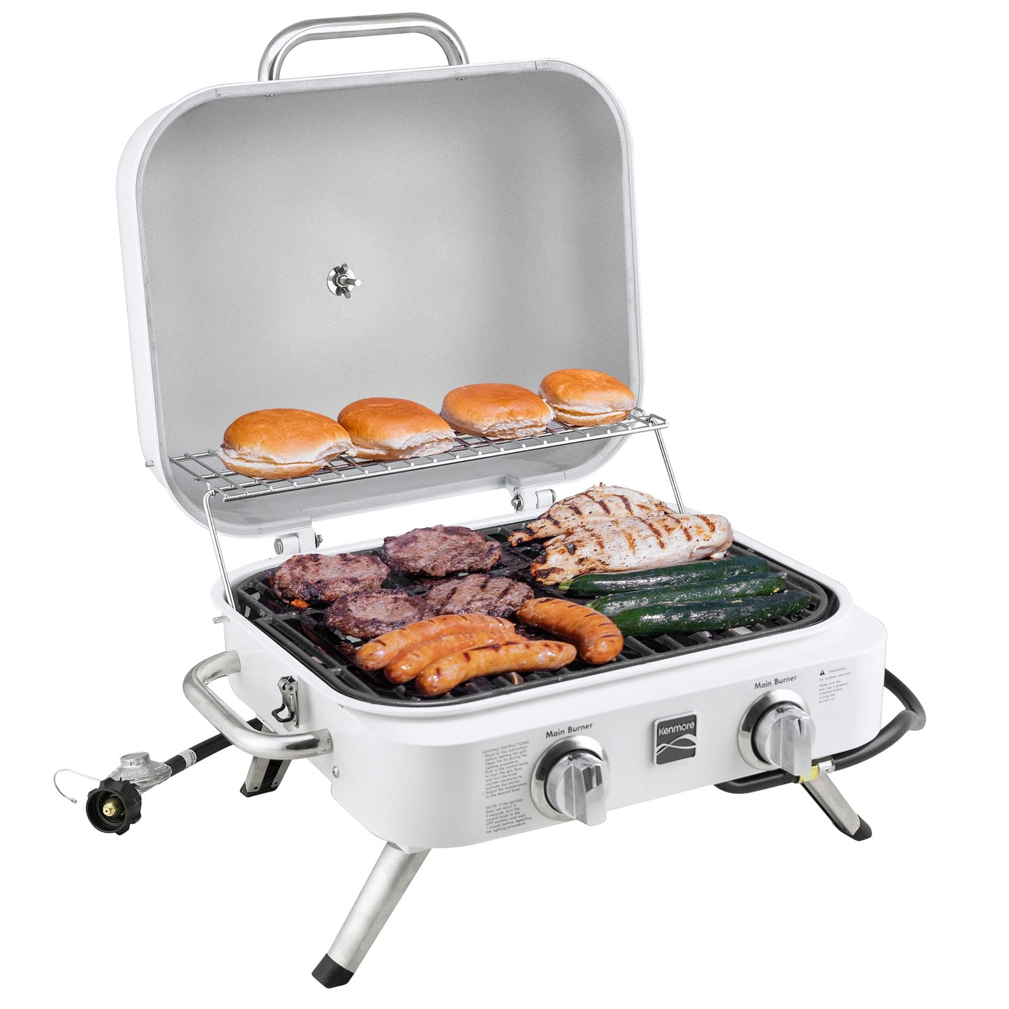 Kenmore 2-Burner Portable Tabletop Retro Gas Grill