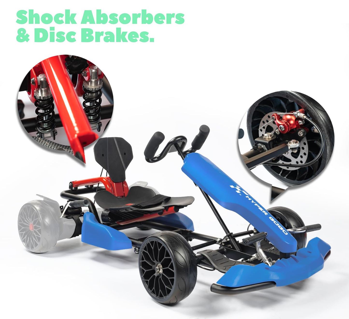 HYPER GOGO Drift GoKart Kit-Hoverboard Attachment,Outdoor Race Pedal Go Cart Car for Kids and Adults