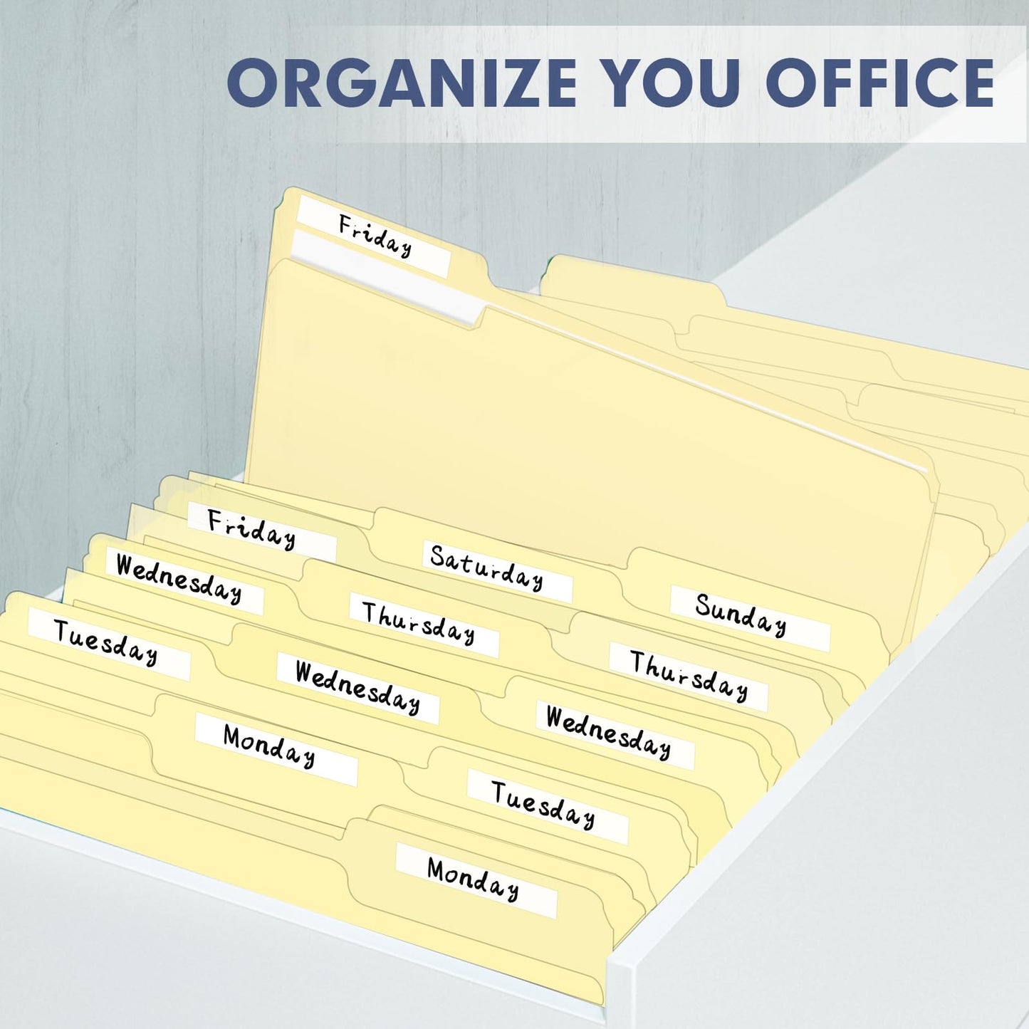 File Folder, PANDRI 270 Pack File Folder, 1/3 Cut Tab, Letter Size, Filing Folder for Office School Business, Manila