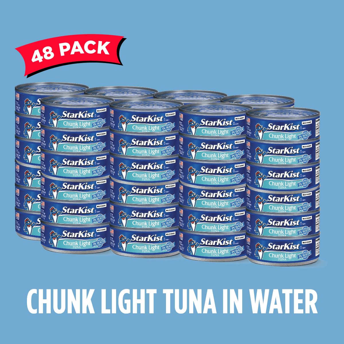 StarKist Chunk Light Tuna in Water, 5 oz (8 Pack) Canned Tuna Fish, Wild Caught, Gluten Free, Ready to Eat, Perfect for Salads, Keto Meals and Snacks, with 20g Protein & 90 Calories Per Serving