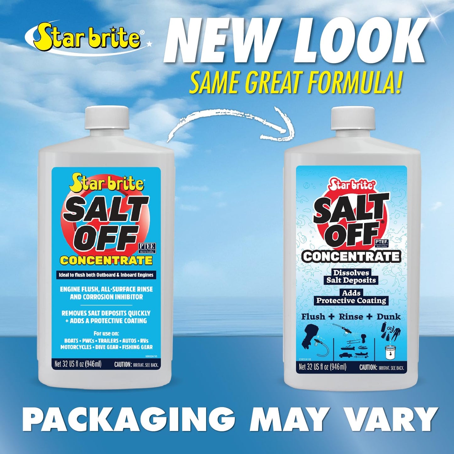 STAR BRITE Salt Off Concentrate - 1 Gallon - Ultimate Salt Remover Wash & Marine Engine Flush for Boats, Vehicles, Trailers, and More (093900N)