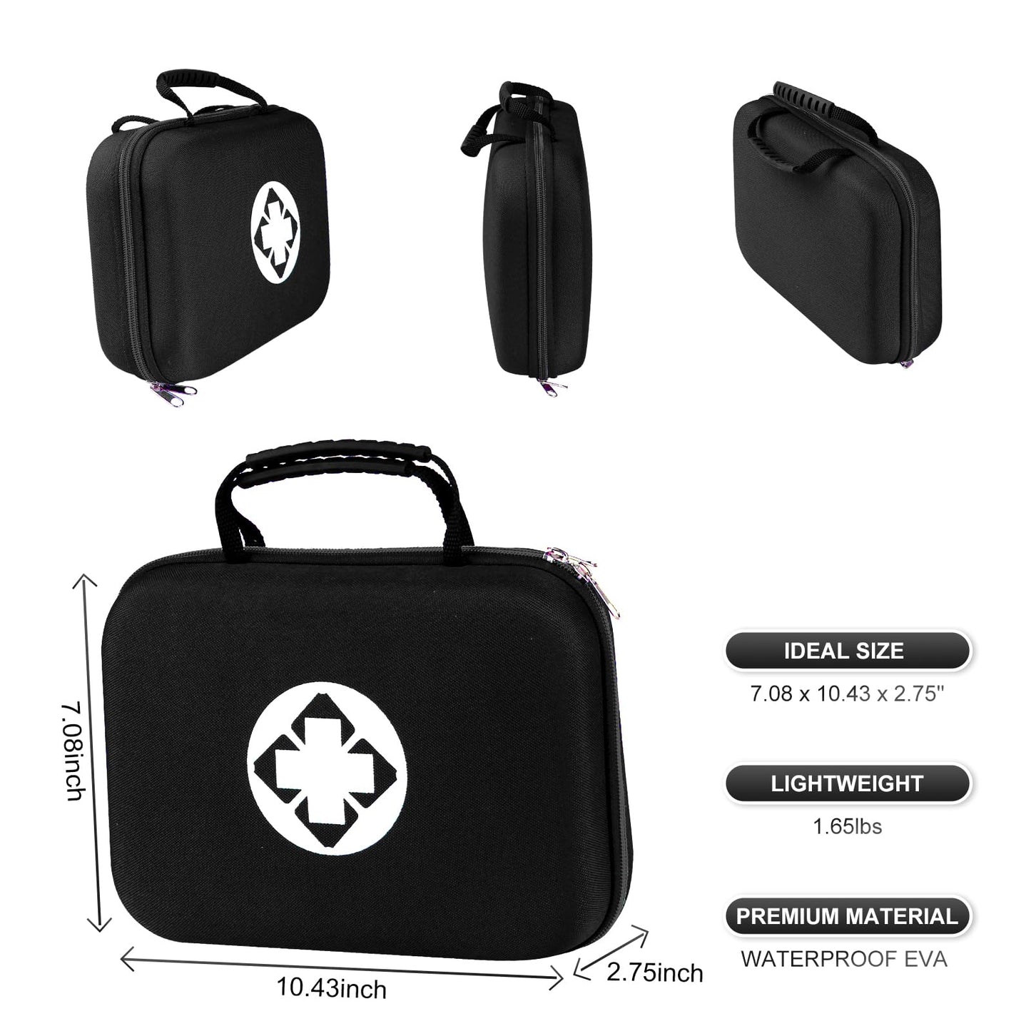 276PCS First Aid Kit Home Car Camping Hiking Emergency Supplies Small Compact Lovely Bag for School Outdoor, Basic Outdoor Essentials Survival Kit for Travel AMORNING