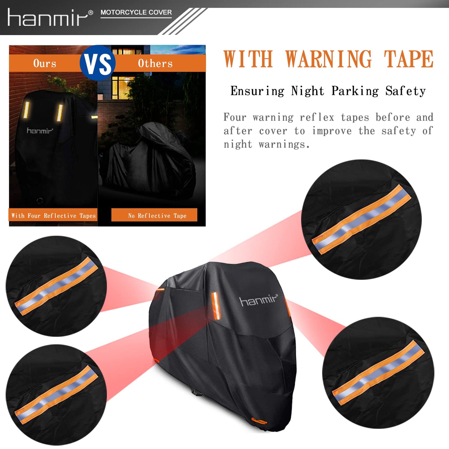 Motorcycle Cover,Motorbike Cover All Season Universal Weather Waterproof Sun Outdoor Protection with Lock-Holes & Storage Bag,XXL Motorcycles Vehicle Cover