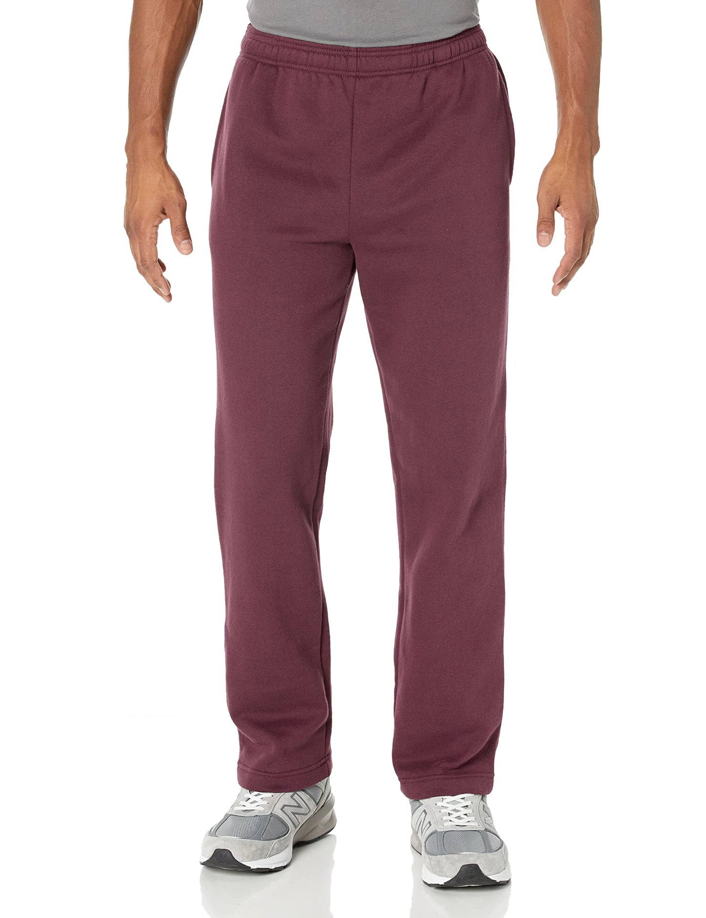 Amazon Essentials Men's Relaxed Straight Leg Fleece Open Bottom Sweatpant (Available in Big & Tall)