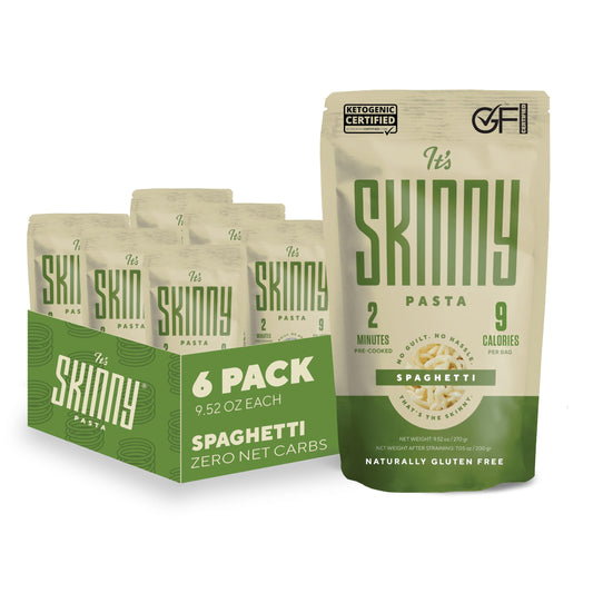 It’s Skinny Pasta Variety Pack – Spaghetti, Fettuccine, Angel Hair and Orzo, Low Carb, Gluten Free, Keto & Vegan-Friendly, Shirataki Konjac, 4.5 Calories, Ready in 2 Minutes (6 Packs)