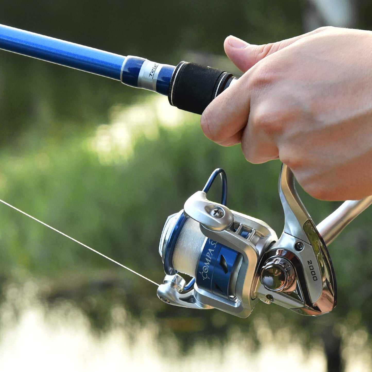KastKing Compass Telescopic Fishing Combos, Spinning Rod, 6ft 6in - Medium - Moderate Fast and 4+1 BB Spinning Reel