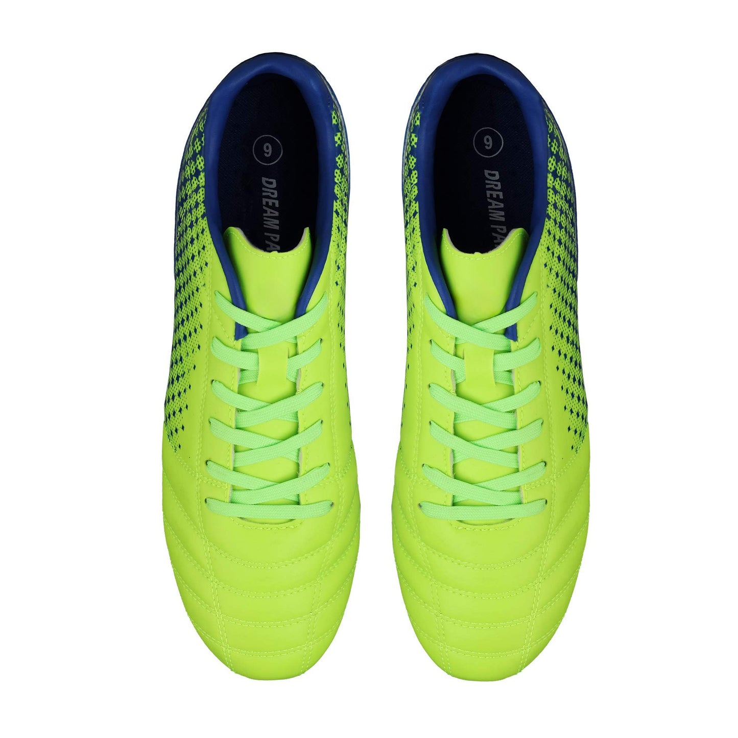DREAM PAIRS Men's Firm Ground Soccer Cleats Soccer Shoes,Size 8.5,Neon/Green/Royal,SUPERFLIGHT-1