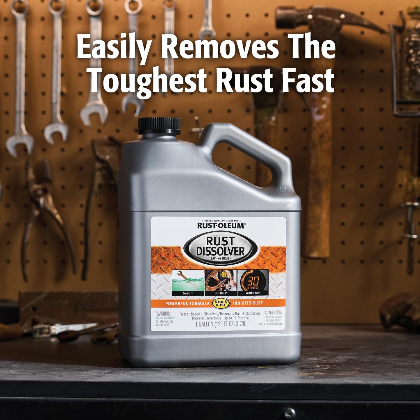 Rust-Oleum Rust Dissolver Trigger Spray Gel | Heavy-Duty Corrosion Remover for Metal Tools, Cars, Bikes, Grills, Bolts, Firearms & More | 32 oz