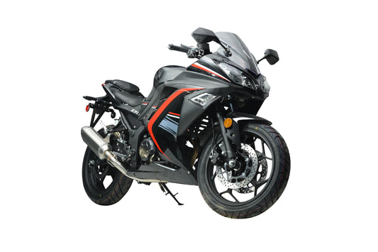 HHH GTX 250 Motorcycle EFI Fuel Injection Manual 6 Speed 250cc Motorcycle Street Bike for adult (Black)