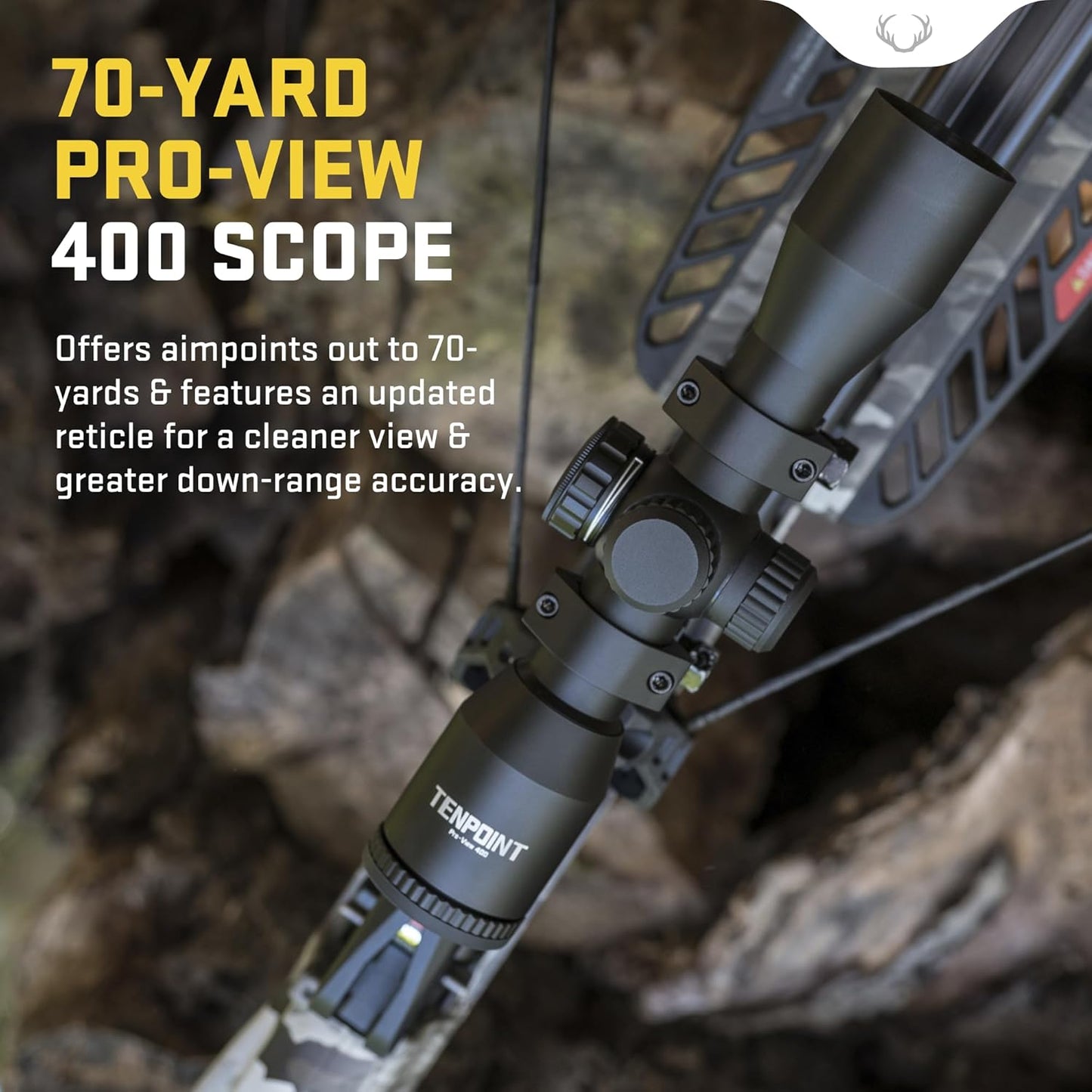 TenPoint Titan 400 Compact Profile Crossbow with T5 Trigger, Bow Hook, ACUdraw Silent, and Pro-View 400 Scope for Down-Range Accuracy (Vektra)