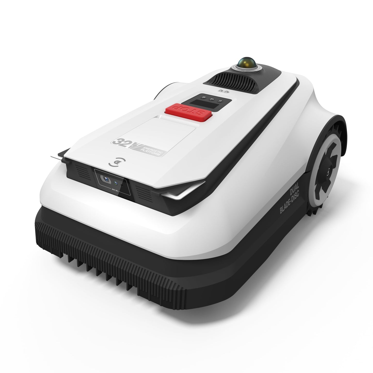 ECOVACS Goat A2500 RTK Robot Lawn Mower, Lidar-Enhanced RTK+Vision Navigation, Auto-Mapping, Dual Blades, Edge Precision Mowing, Perimeter Wire-Free, Suitable for 5/8 Acres Lawn, 50% Slope Capability